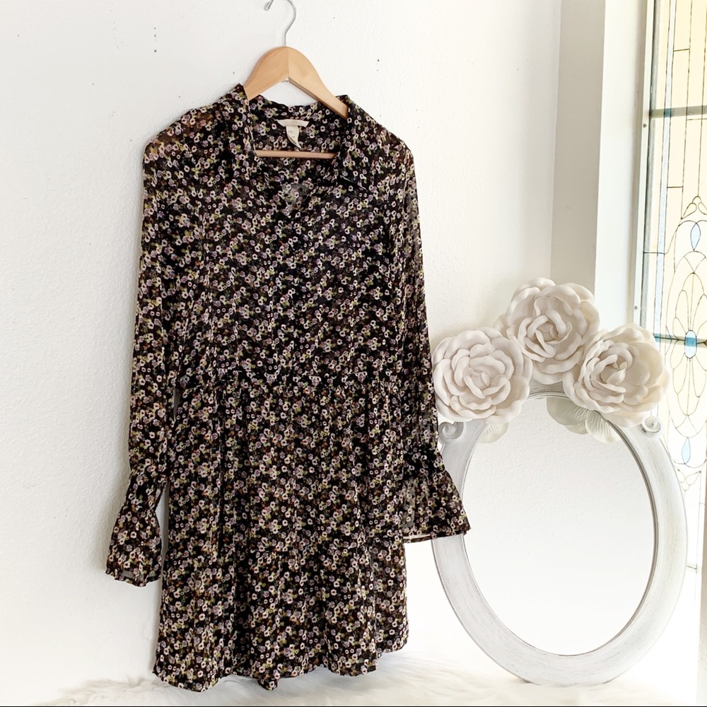 H&M Sheer Floral Dress